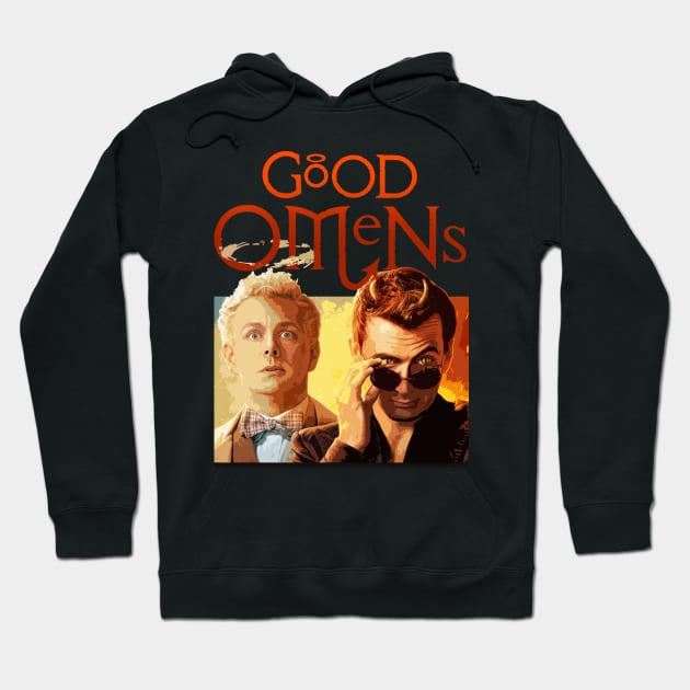 Good Omens Vintage Hoodie by olivia parizeau